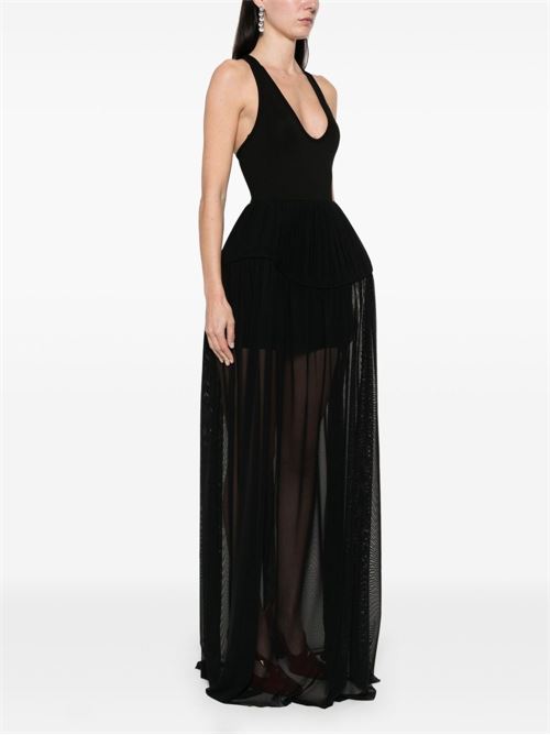 Pleated Evening Dress DAVID KOMA | RE25DK02DLBLACK